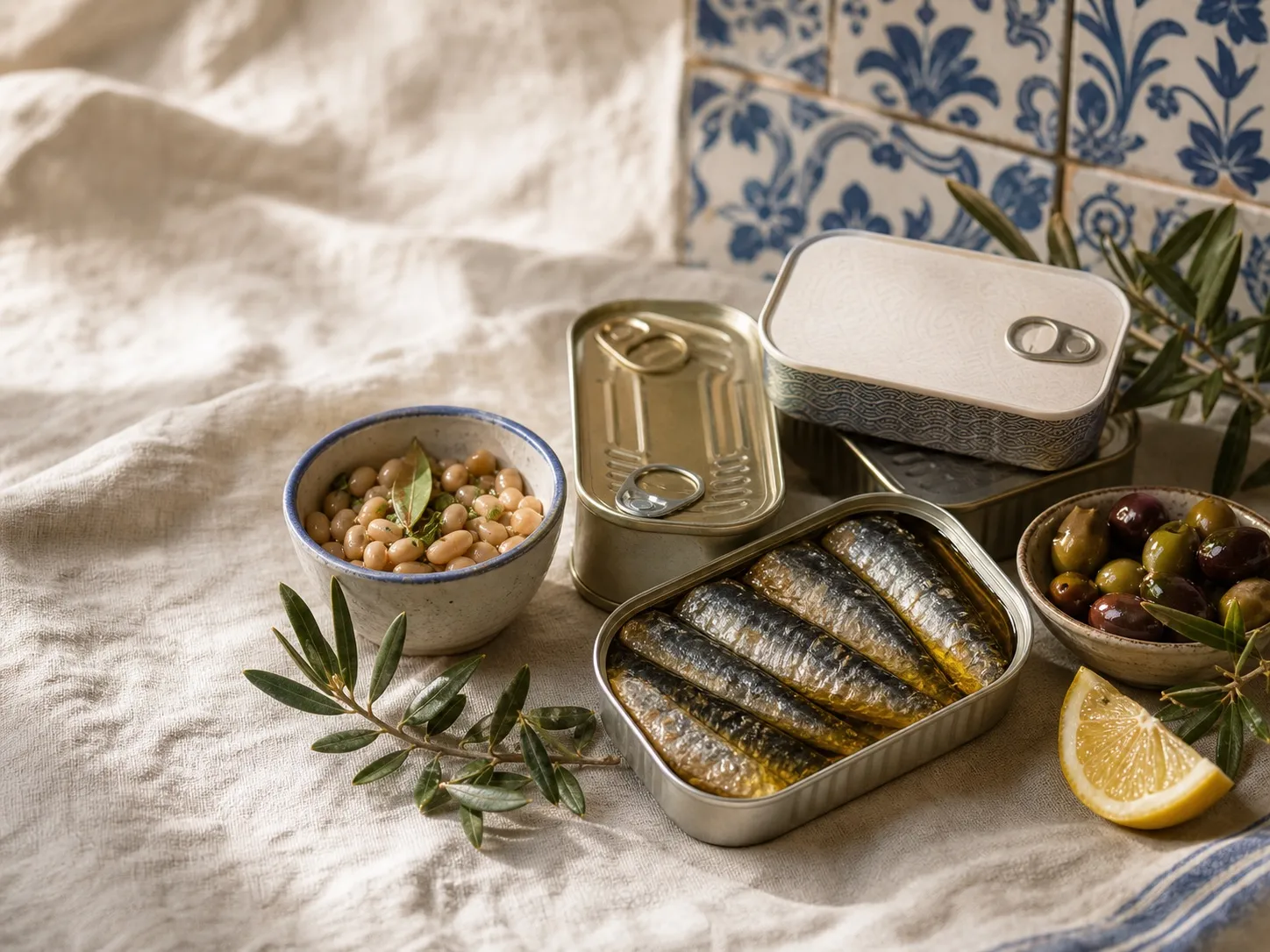 Sardinhas em azeite konserver i linne
